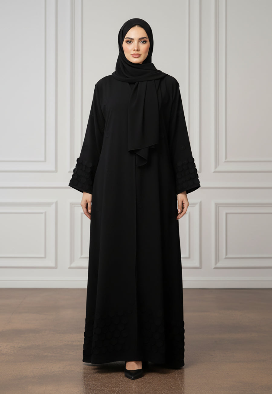 Raised-Circle-Textured-Abaya-|-Nida-Fabric-927