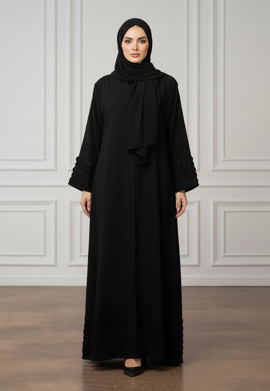 Raised-Circle-Textured-Abaya-|-Nida-Fabric-927