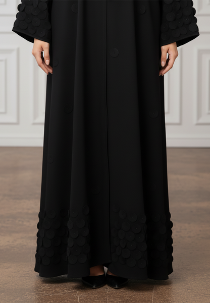 Raised-Circle-Textured-Abaya-|-Nida-Fabric-927