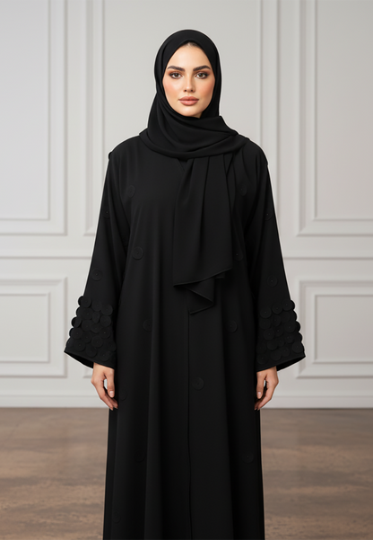 Raised-Circle-Textured-Abaya-|-Nida-Fabric-927