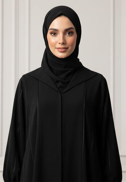 Hooded-Panel-Abaya-|-Nida-Fabric-931