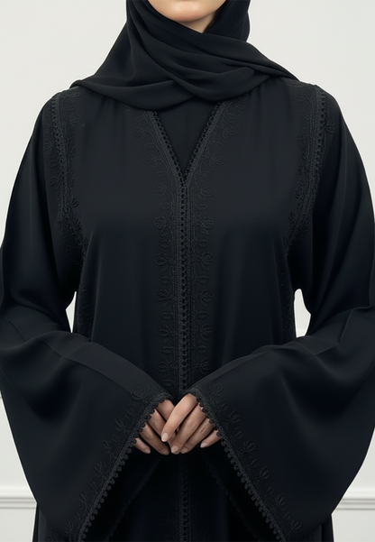 Braided-Accent-Abaya|Nida-Fabric-938
