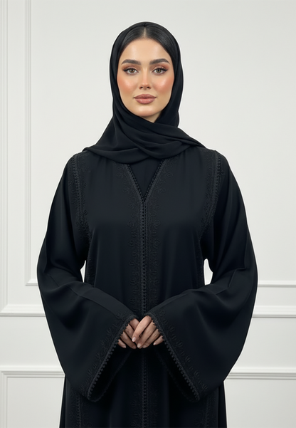 Braided-Accent-Abaya|Nida-Fabric-938