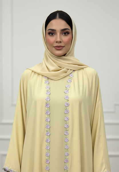Floral-Trim-Abaya-|-Nida-Fabric-941