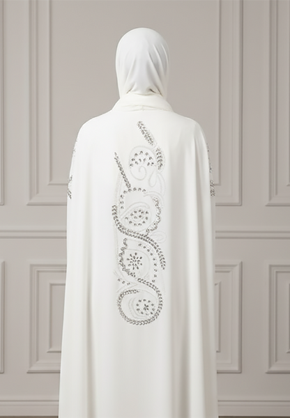Beaded-Cape-Abaya-|Crepe-Fabric-942