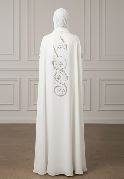 Beaded-Cape-Abaya-|Crepe-Fabric-942