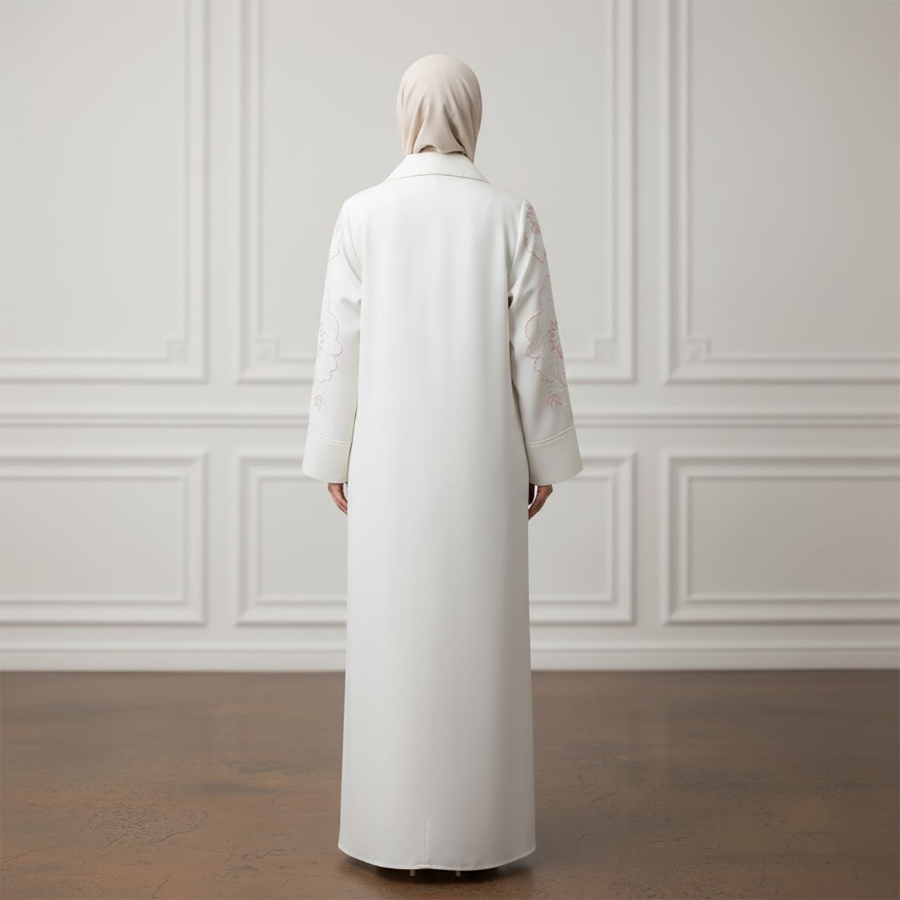Floral-Blazer-Abaya-|Crepe-Fabric-943