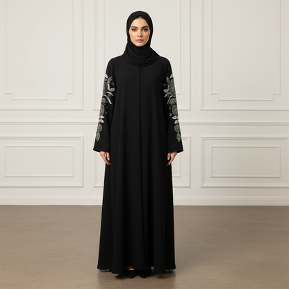 Botanical-Sleeve-Abaya-–-Nida-Fabric-944