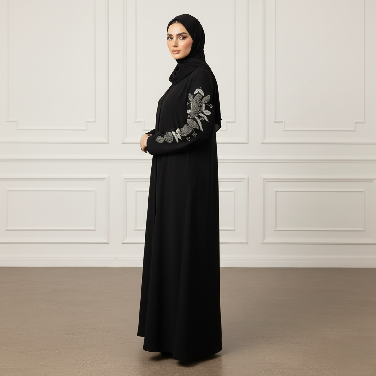 Botanical-Sleeve-Abaya-–-Nida-Fabric-944