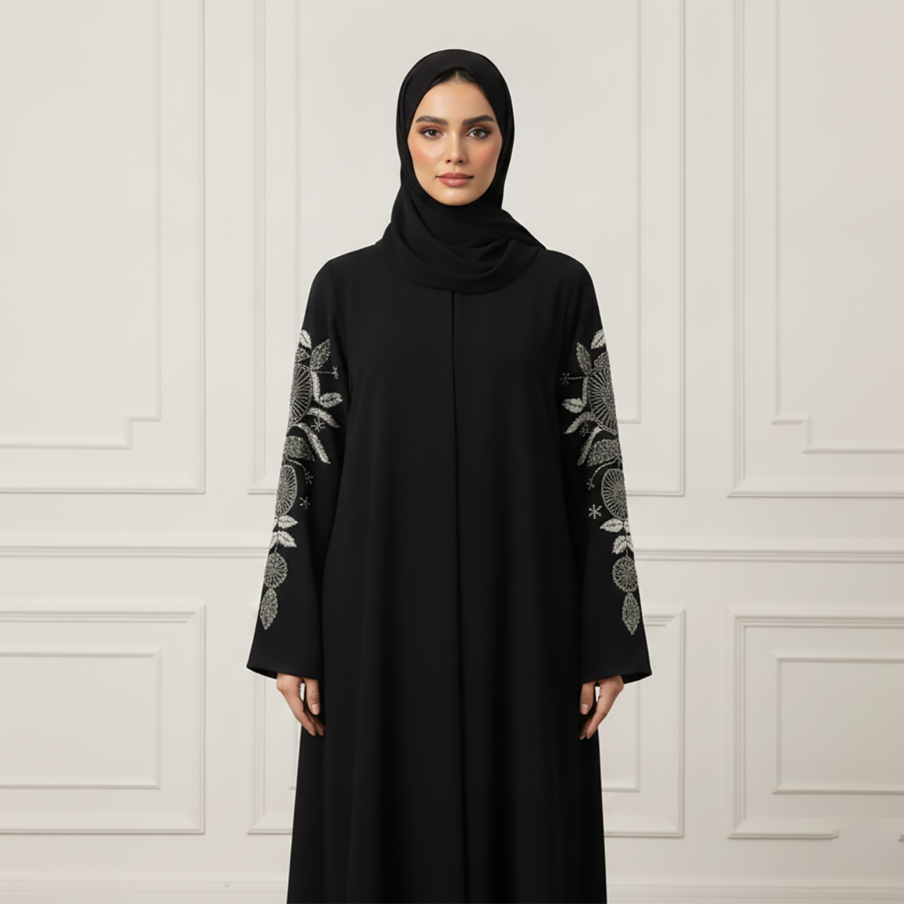Botanical-Sleeve-Abaya-–-Nida-Fabric-944