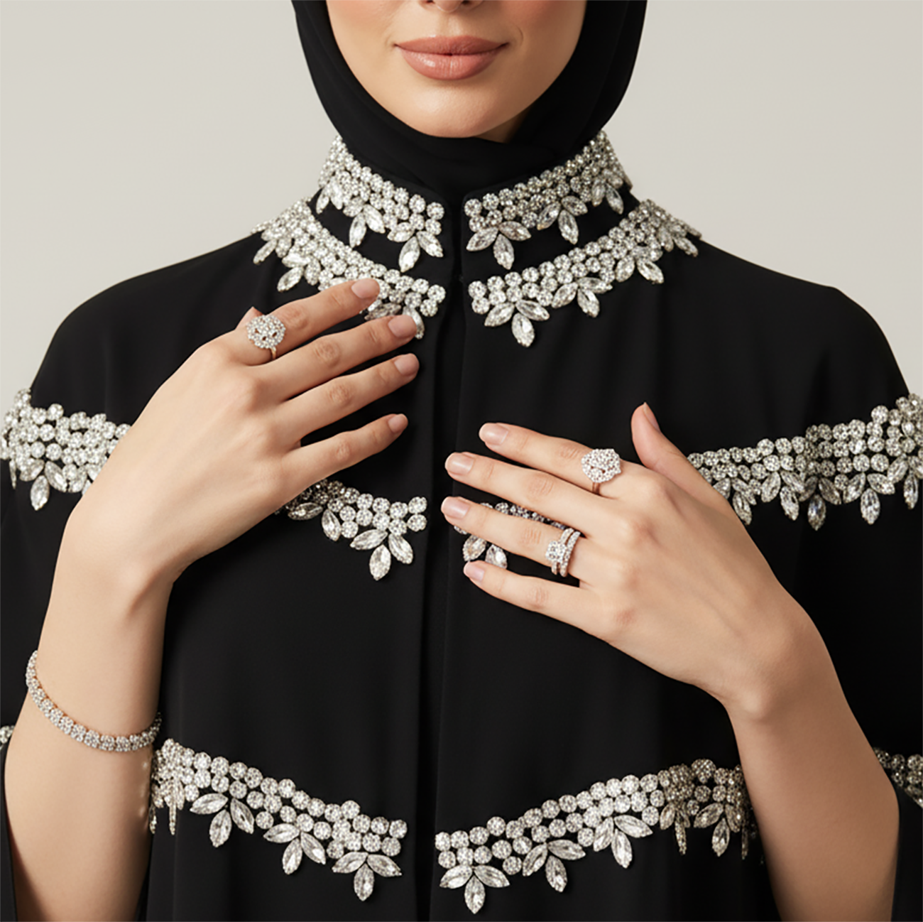 Embroidered-Cape-Abaya-–-Crepe-Fabric-945