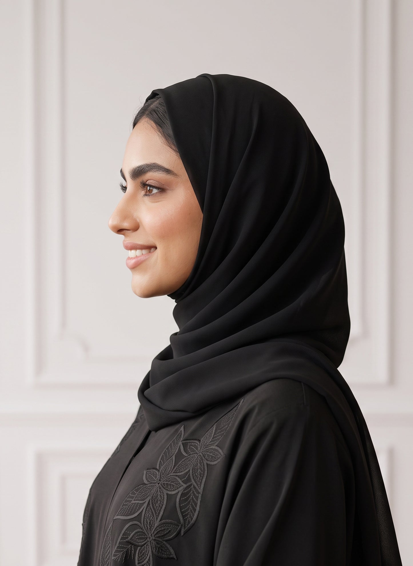 Elegant-Tone-on-Tone-Floral-Black-Abaya-|-Nida-Fabtic-947