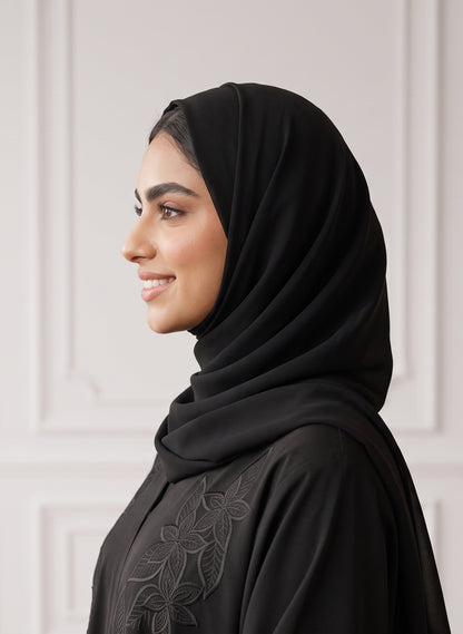 Elegant-Tone-on-Tone-Floral-Black-Abaya-|-Nida-Fabtic-947
