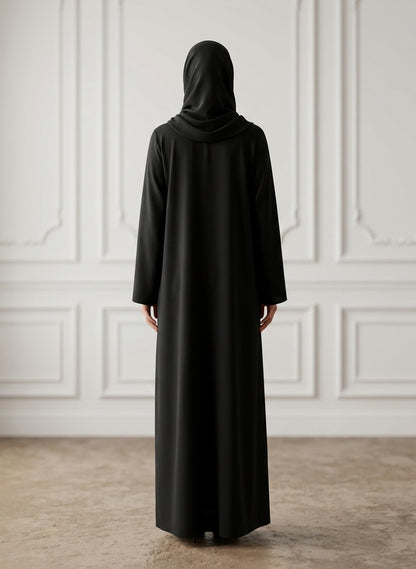 Elegant-Tone-on-Tone-Floral-Black-Abaya-|-Nida-Fabtic-947