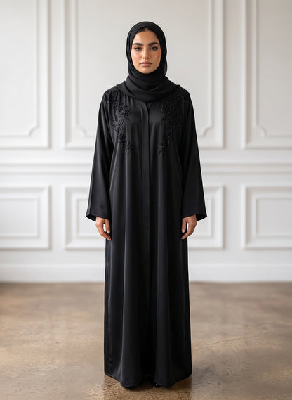 Luxe-Beaded-Floral-Bodice-Abaya-|-Nida-Fabtic-948