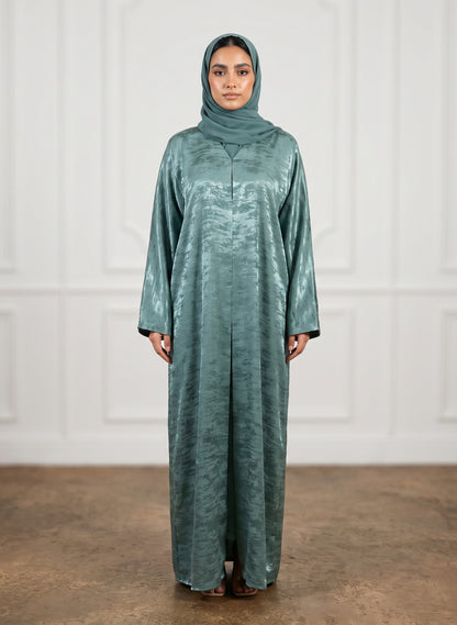 Sage-Metallic-Textured-Satin-Abaya-950