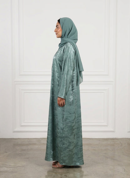 Sage-Metallic-Textured-Satin-Abaya-950