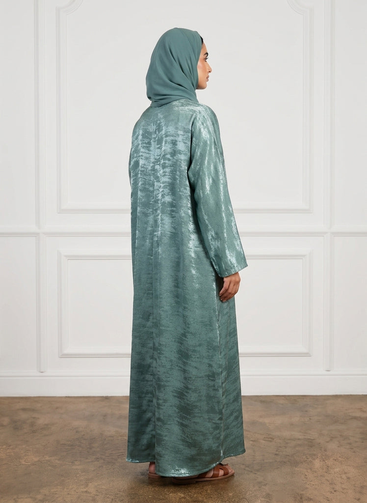 Sage-Metallic-Textured-Satin-Abaya-950