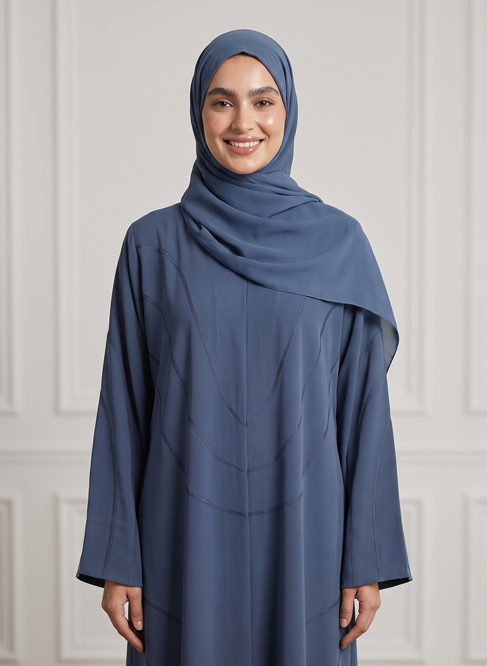 Slate-Blue-Geometric-Stitched-Crepe-Abaya-957