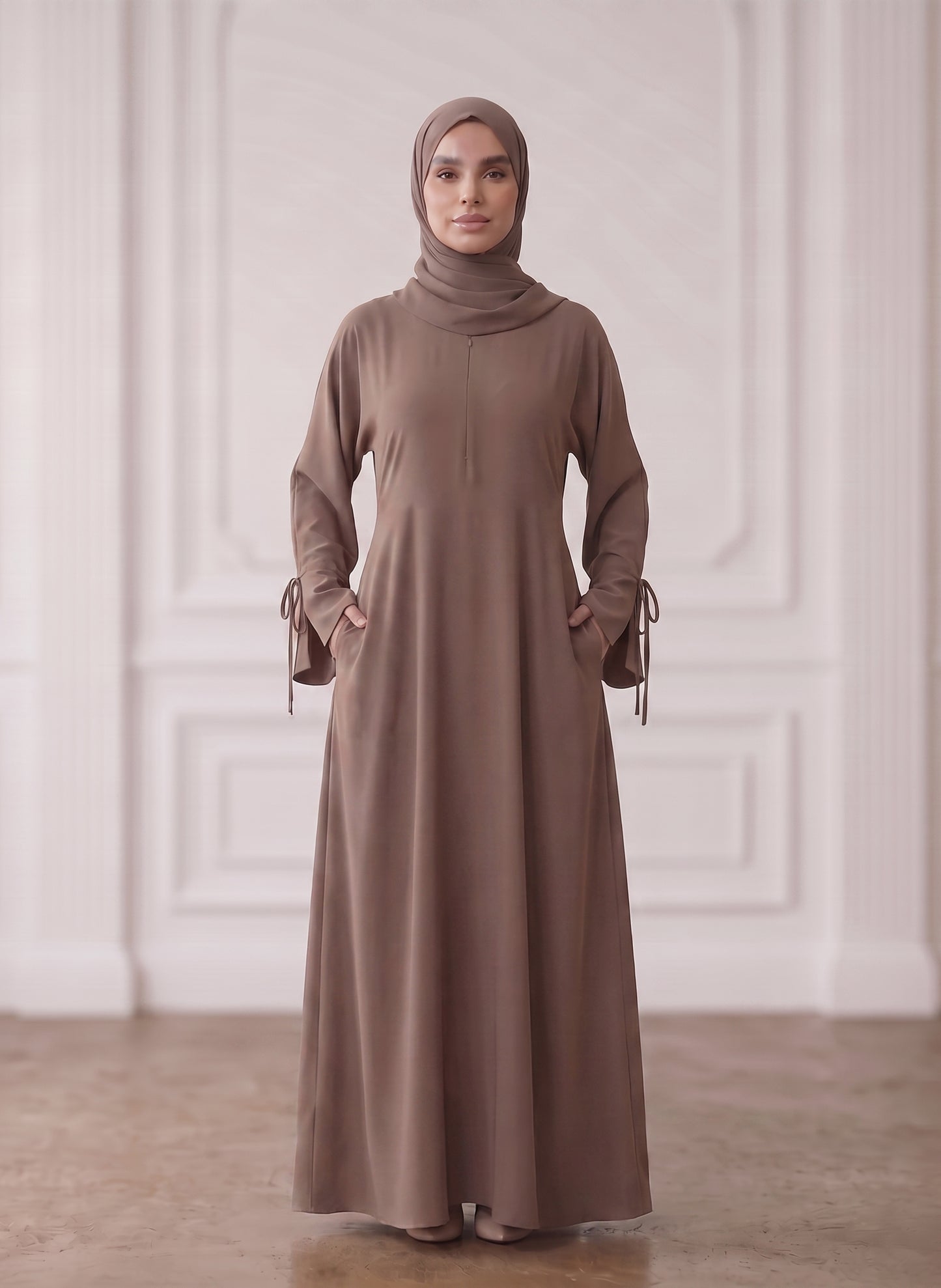 Front-Zip-Nida-Abaya-with-Inside-Belt-&-Pockets-959