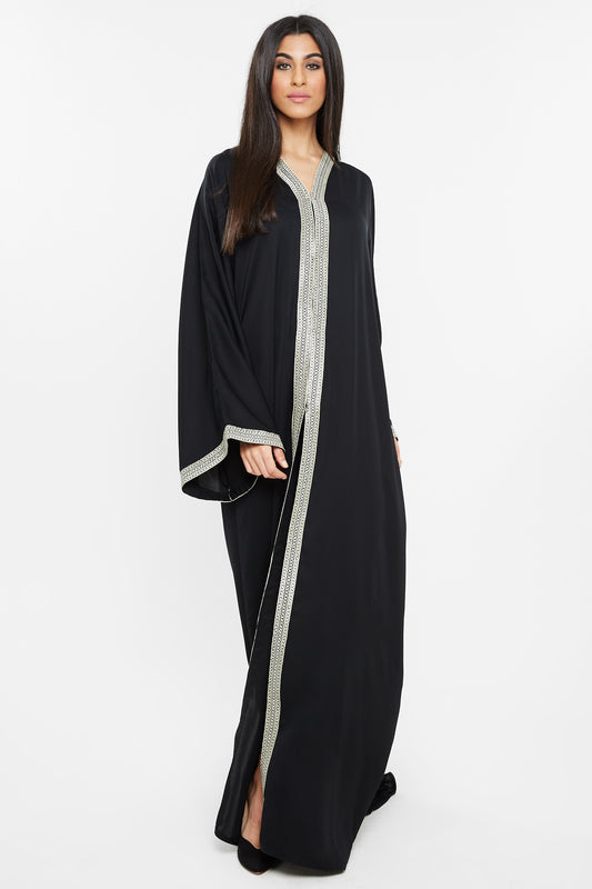 Black-classic-Abaya-AJ123A