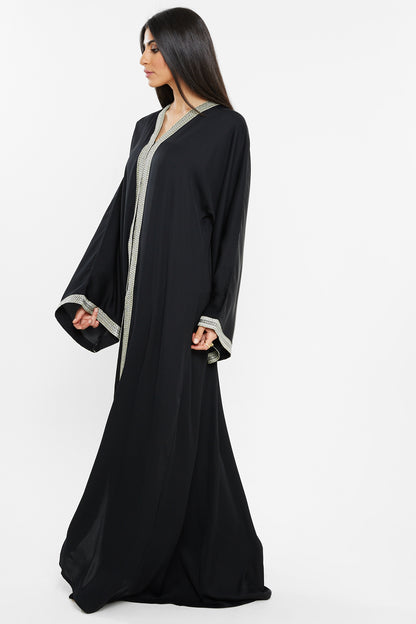 Black-classic-Abaya-AJ123A