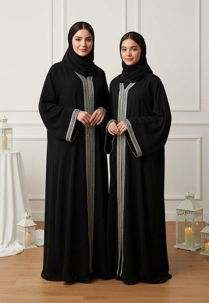 The Hadiya Mother & Daughter Abaya: Earthy Harmony-AJ123AMD