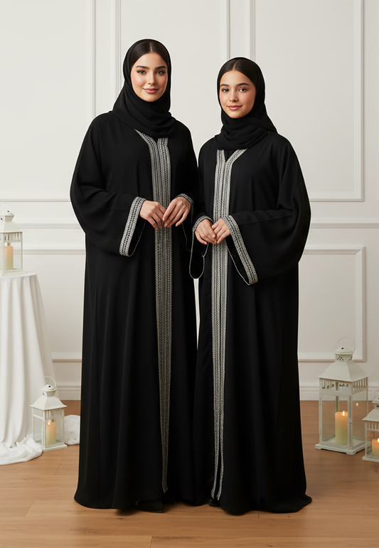 The Hadiya Mother & Daughter Abaya: Earthy Harmony-AJ123AMD