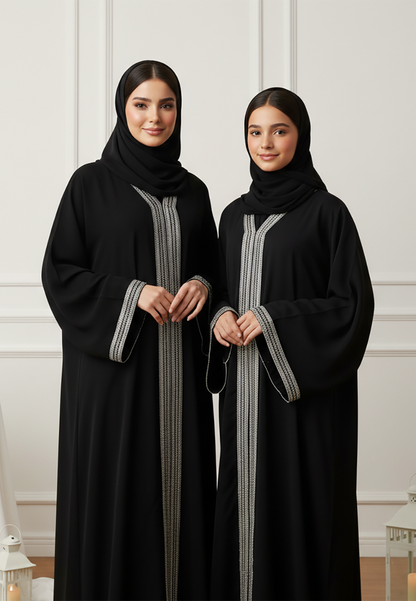 The Hadiya Mother & Daughter Abaya: Earthy Harmony-AJ123AMD