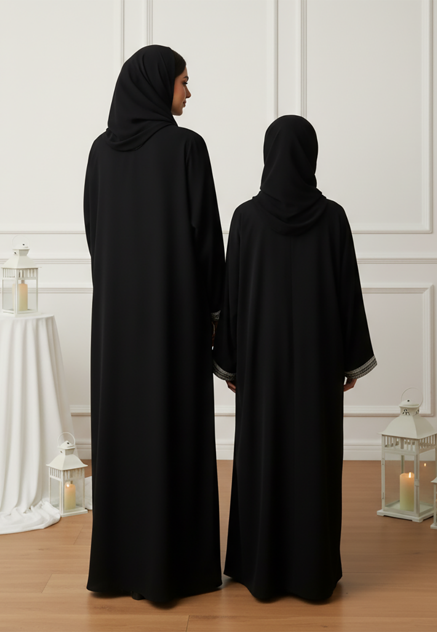 The Hadiya Mother & Daughter Abaya: Earthy Harmony-AJ123AMD