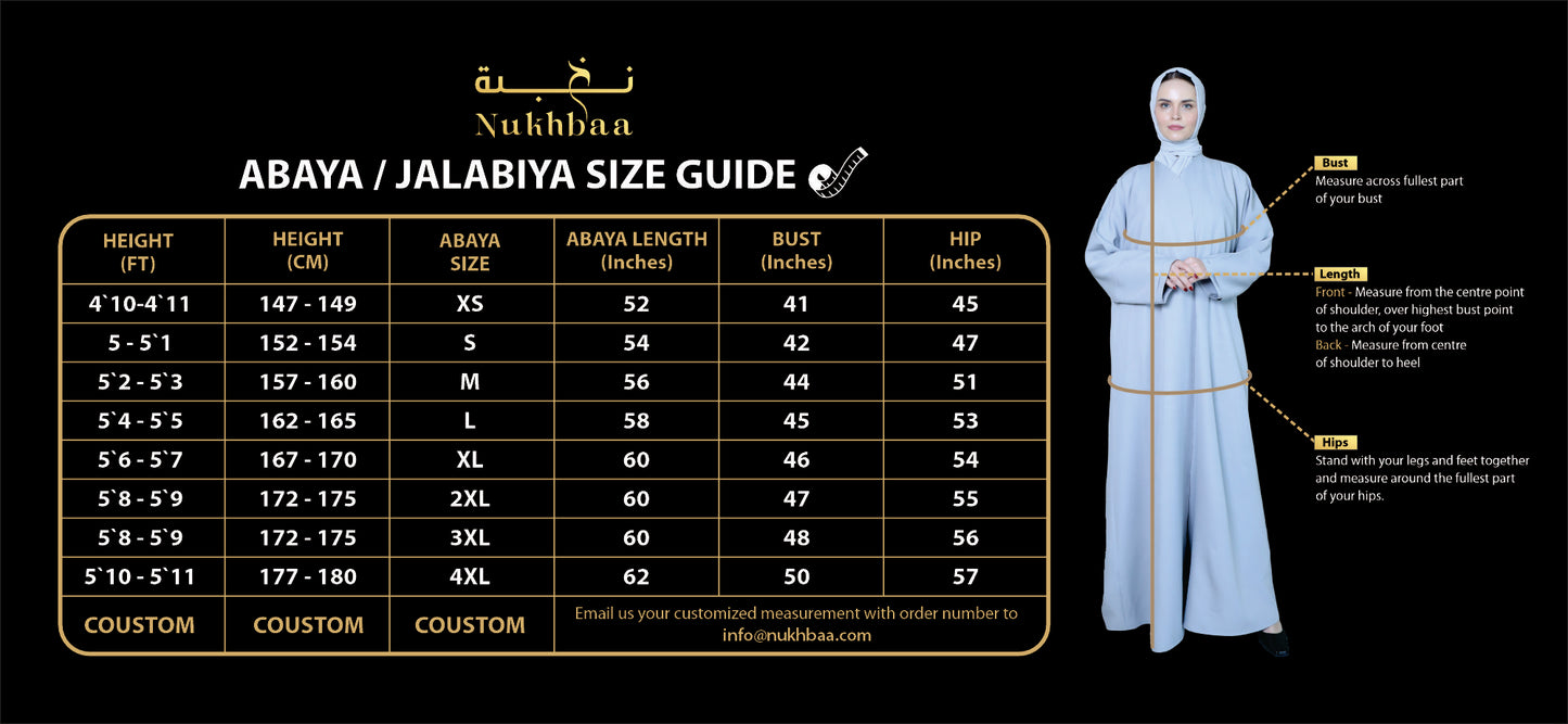 Mauve open abaya (AJ1675A)
