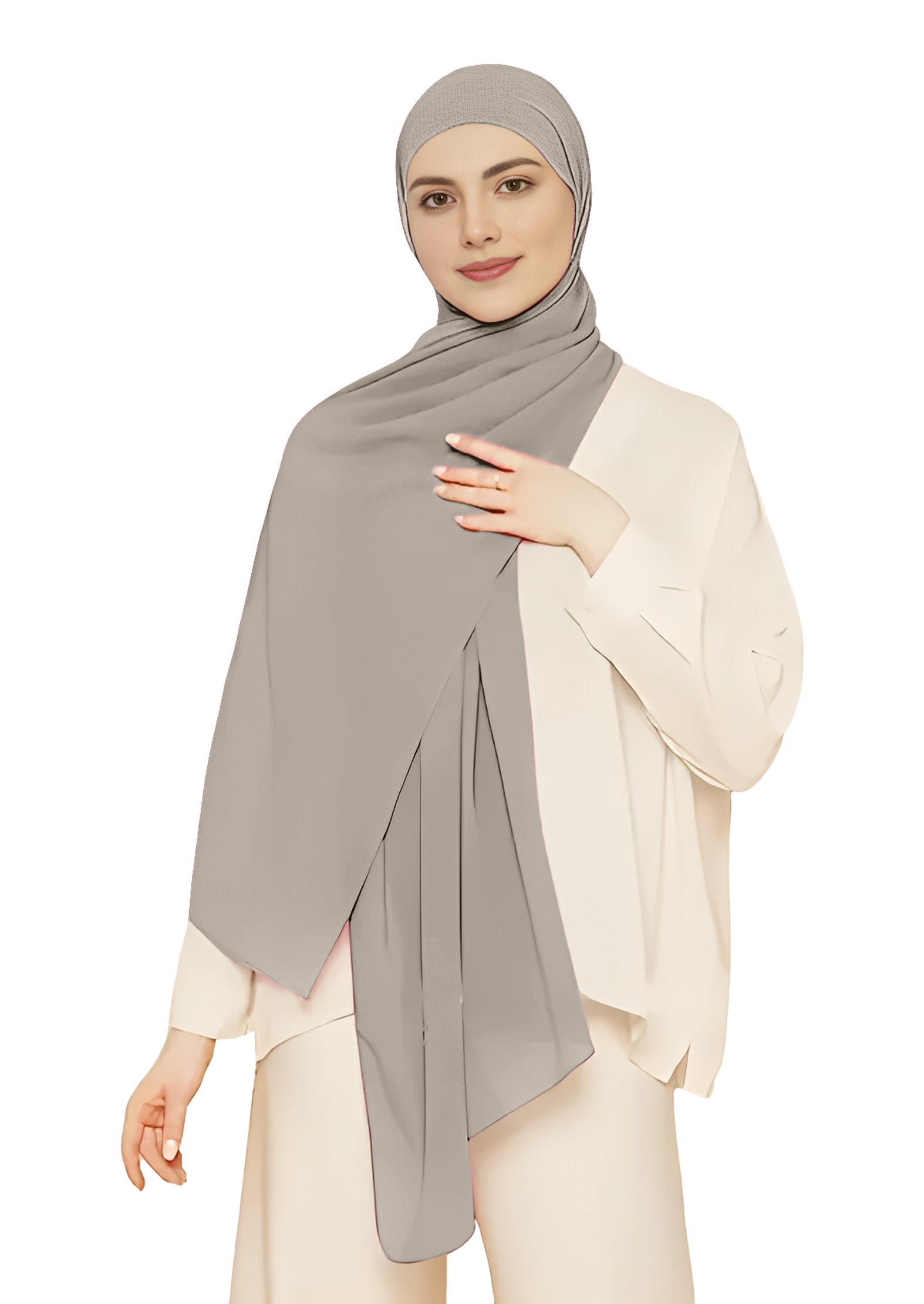 Chiffon Dark Gray color Hijab-H3