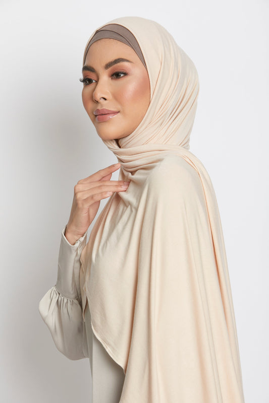 Premium jersey hijab- Vanilla