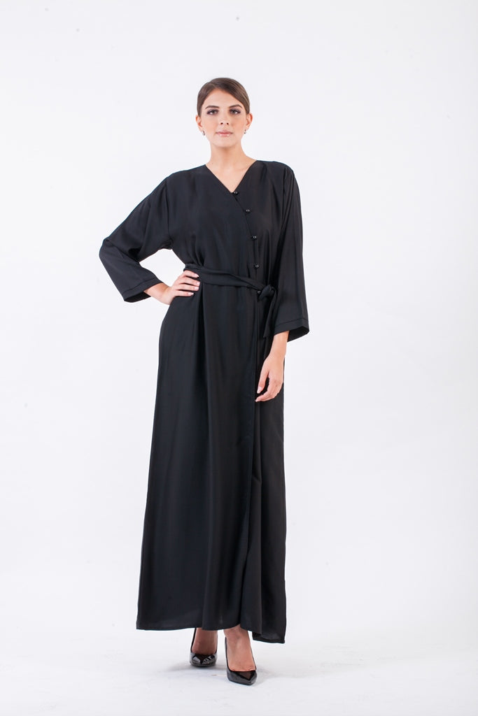 Beautiful abaya made with fine fabric-AJ1464A-AJ1464A