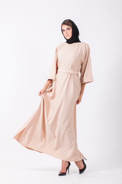 Beautiful abaya made with fine fabric-AJ1472A-AJ1472A
