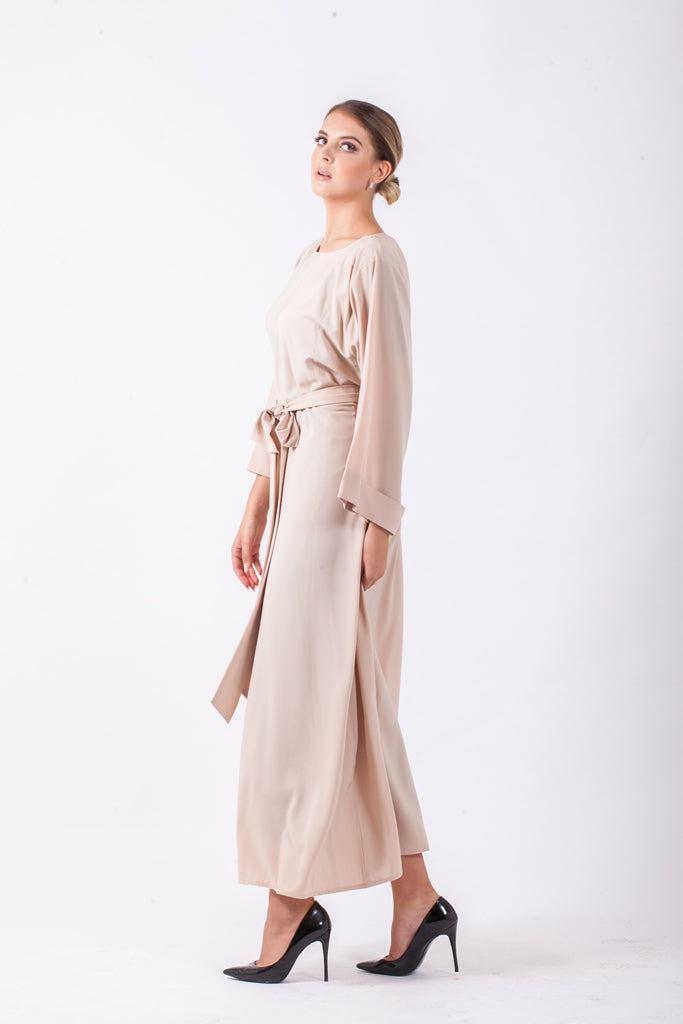 Beautiful abaya made with fine fabric-AJ1473A-AJ1473A