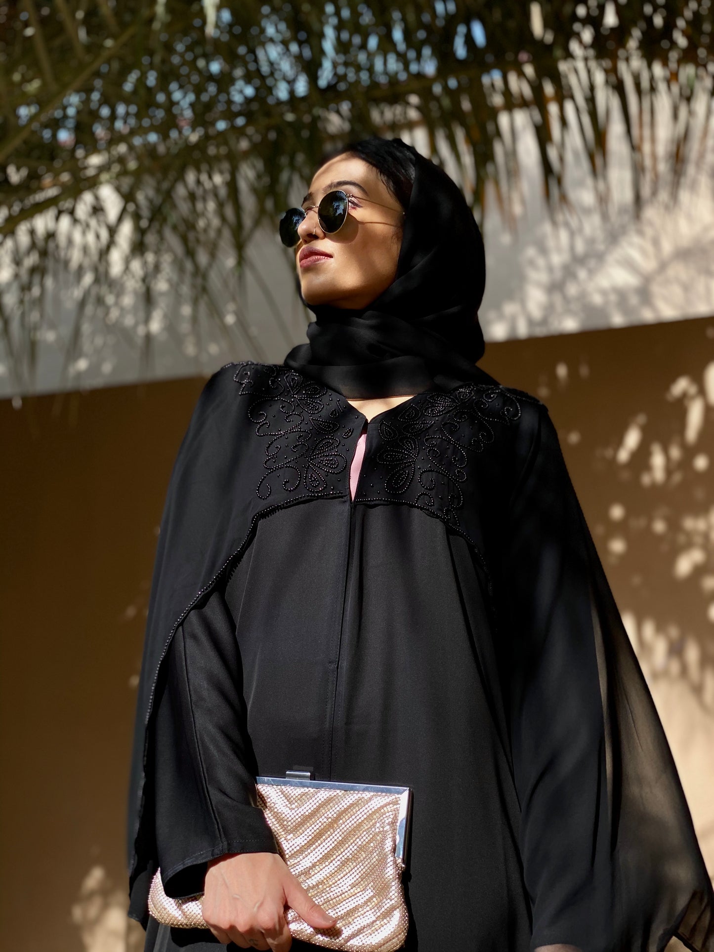 Pearl cape abaya