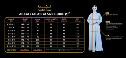 Beautiful abaya made with fine fabric-AJ1481A-AJ1481A