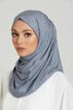 Premium jersey hijab- Blue grey
