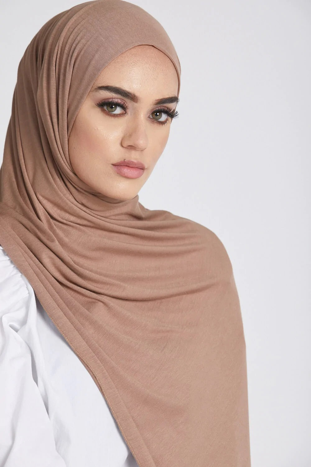 Premium jersey hijab- Mocha