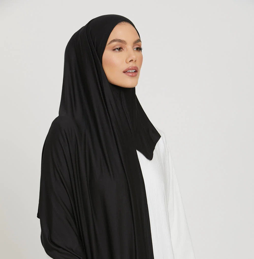 Premium jersey hijab-Black