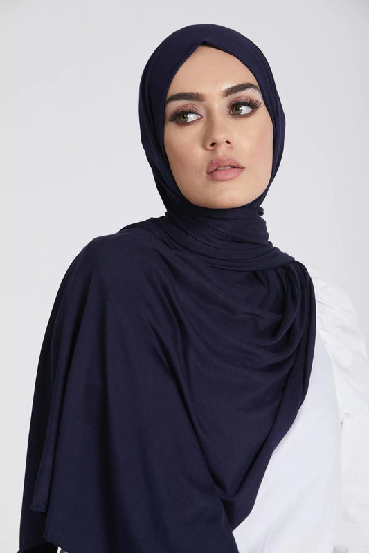 Premium jersey hijab- Navy