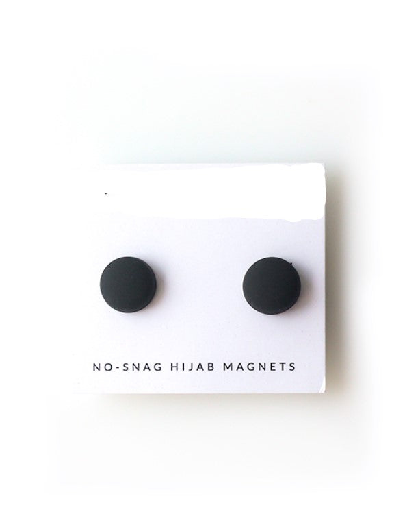 2 pairs-Magnetic snap hijab pin- Matte Black