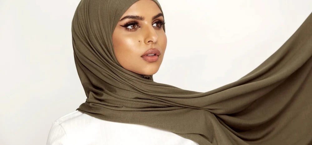 Premium jersey hijab- Khaki