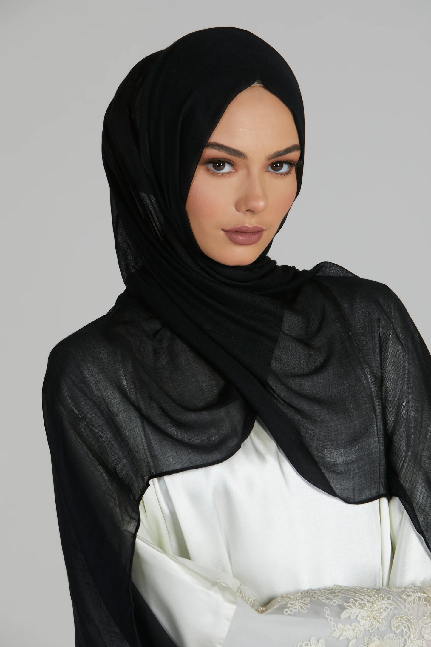 Premium modal hijab- Black
