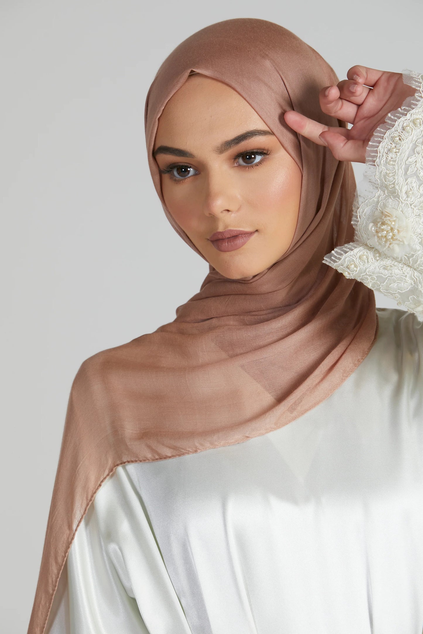 Premium modal hijab- Mocha