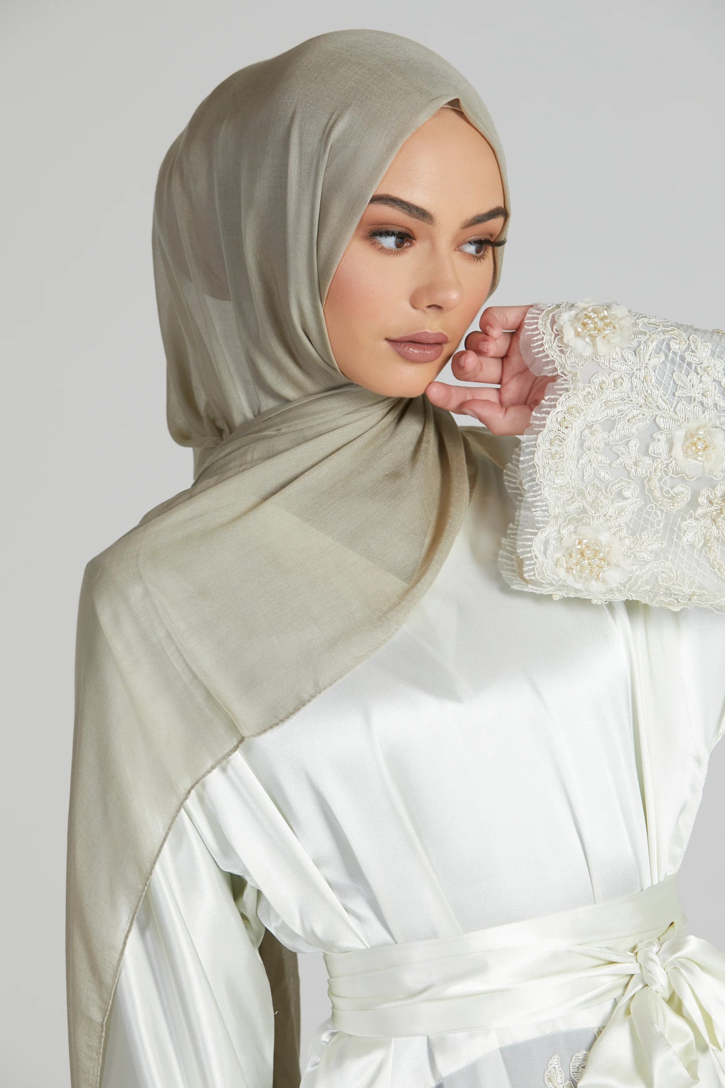 Premium modal hijab- Pale Khaki